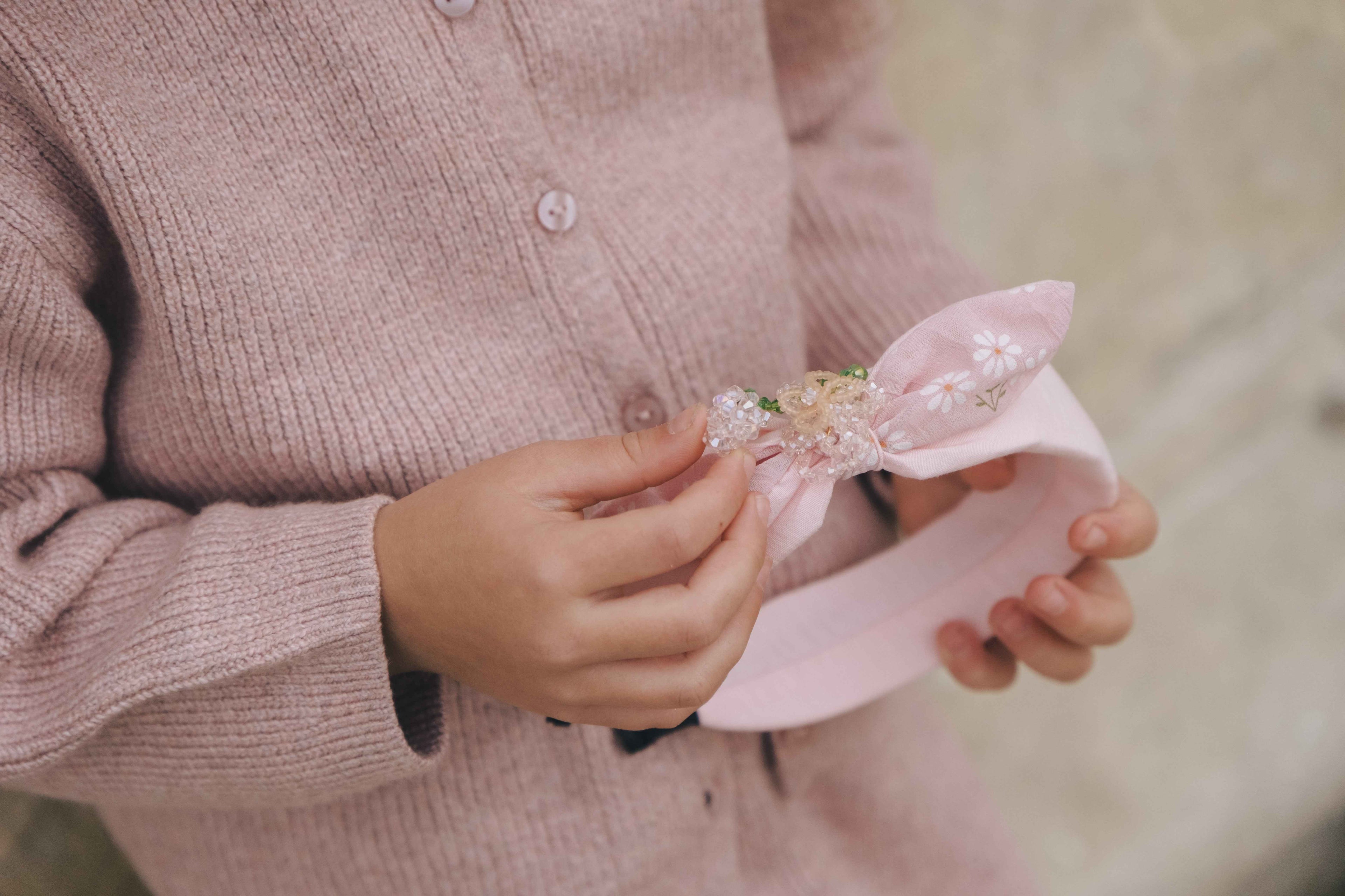 Blush Blossom Bow Headband