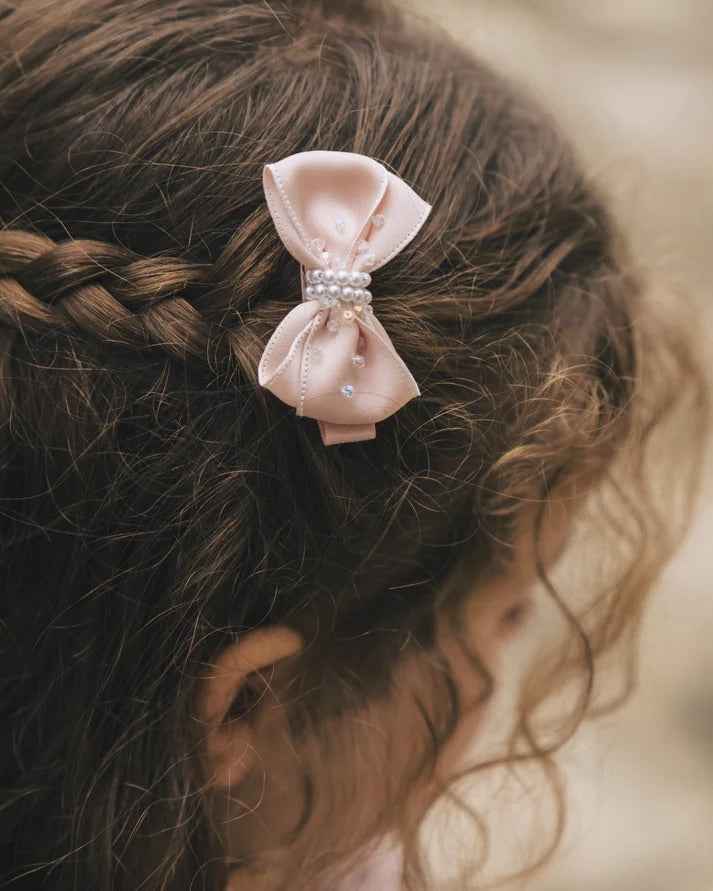 Blush Ballet Bow Clip