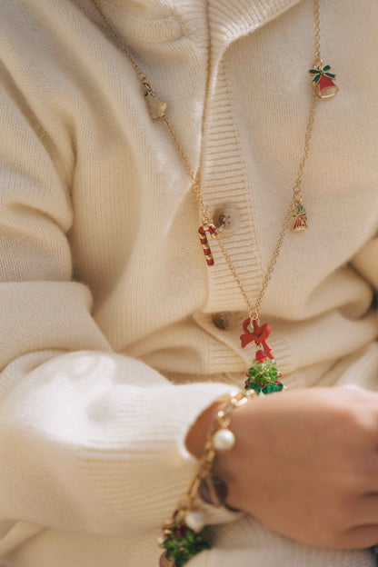 Twinkling Tree Treasure Long Pendant Necklace