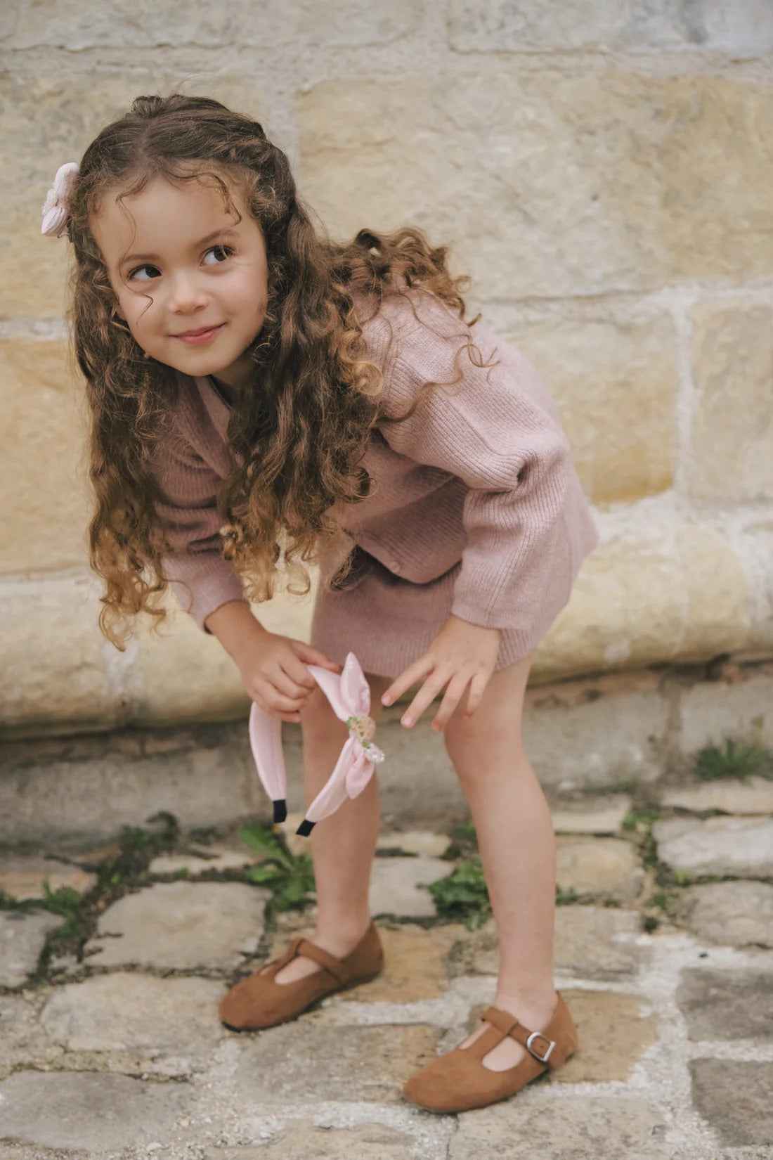 Blush Blossom Bow Headband