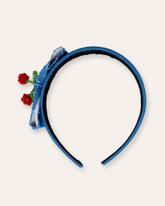 Denim Cherry Crown Headband