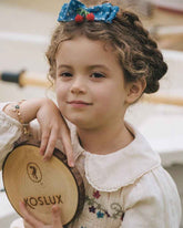 Wild Berry Denim Bow Clip