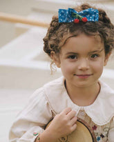 Wild Berry Denim Bow Clip