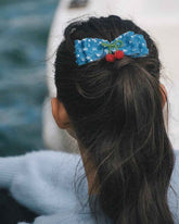 Wild Berry Denim Bow Clip