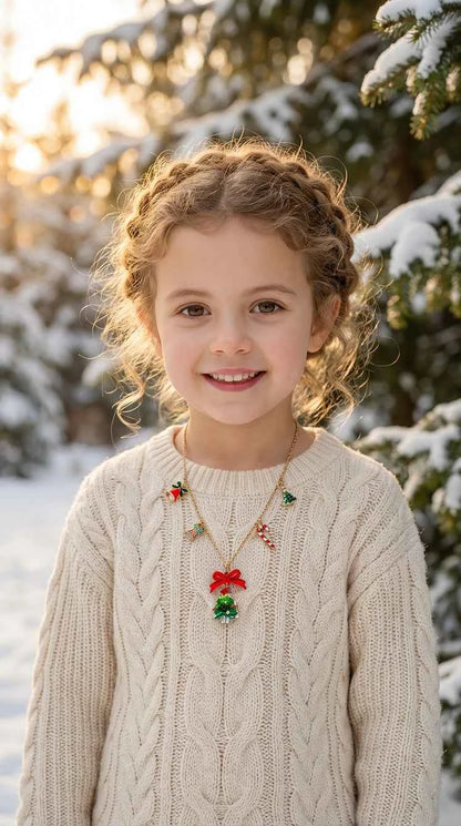 Twinkling Tree Treasure Long Pendant Necklace