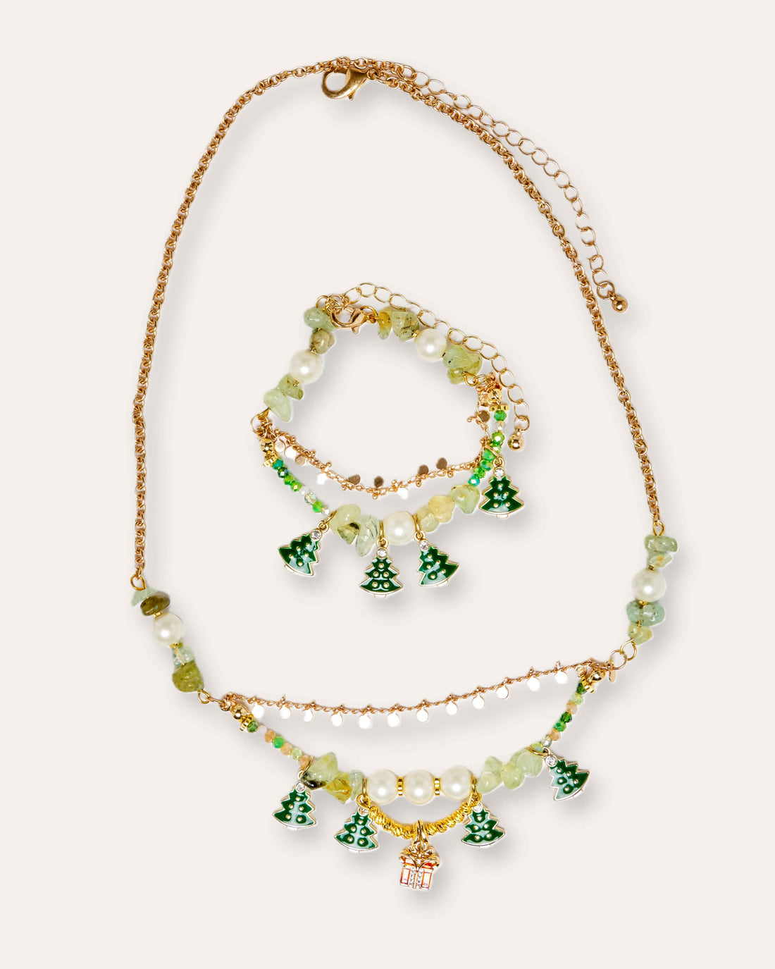 Evergreen Glow Bracelet,necklace