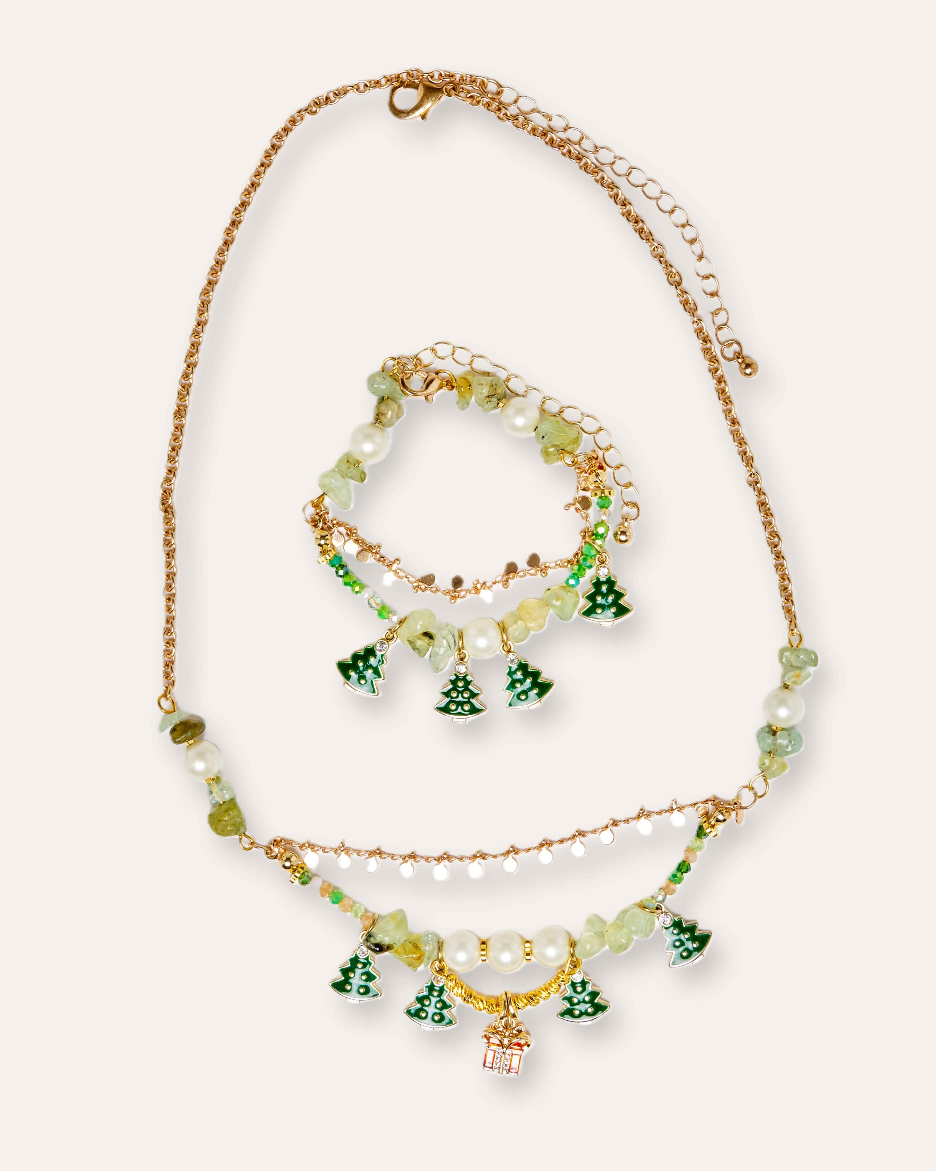 Evergreen Glow Bracelet,necklace