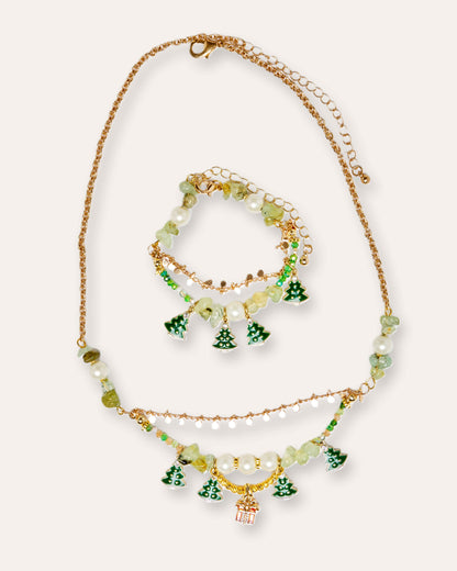 Evergreen Glow Bracelet,necklace